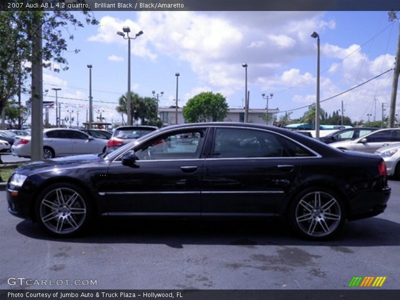 Brilliant Black / Black/Amaretto 2007 Audi A8 L 4.2 quattro
