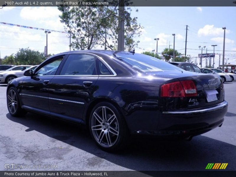 Brilliant Black / Black/Amaretto 2007 Audi A8 L 4.2 quattro