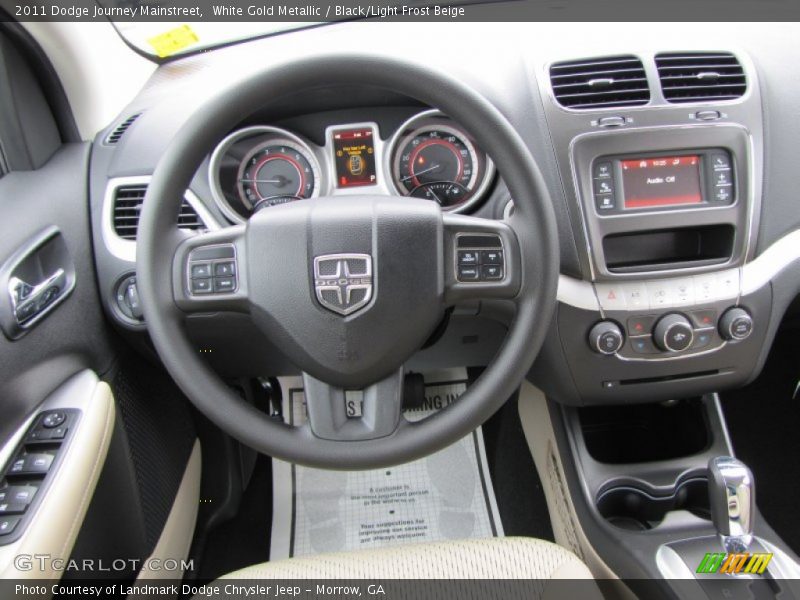 White Gold Metallic / Black/Light Frost Beige 2011 Dodge Journey Mainstreet