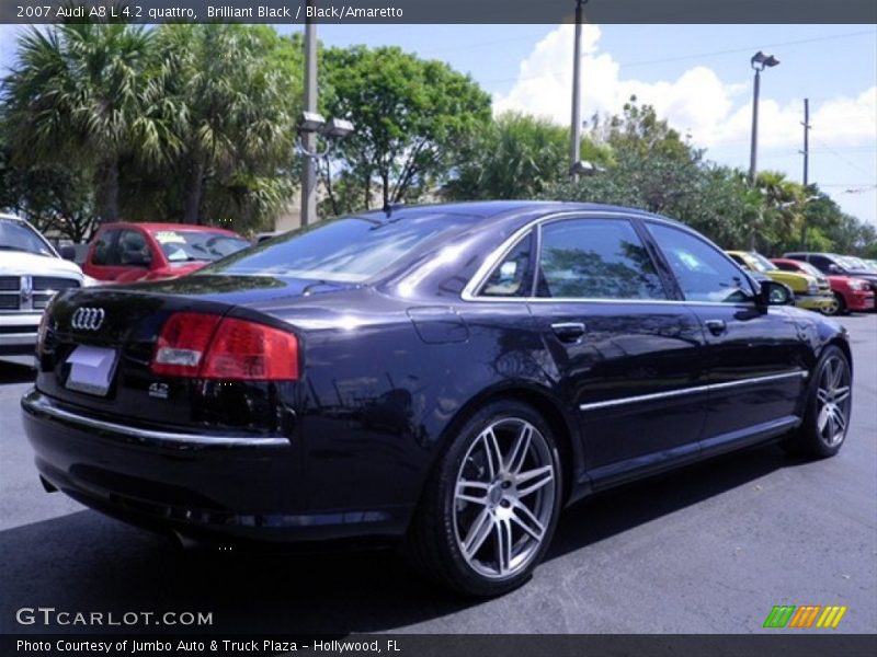 Brilliant Black / Black/Amaretto 2007 Audi A8 L 4.2 quattro