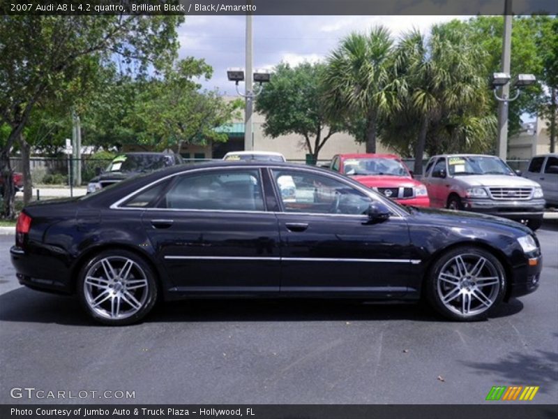 Brilliant Black / Black/Amaretto 2007 Audi A8 L 4.2 quattro