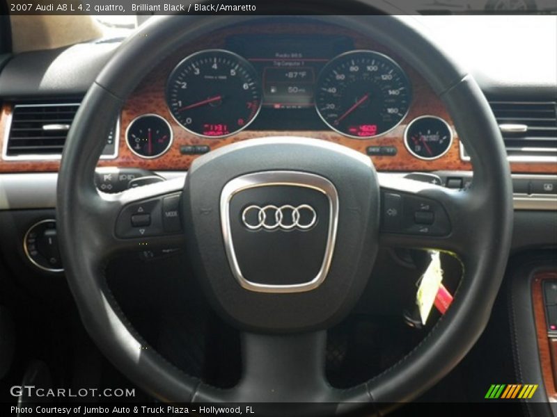Brilliant Black / Black/Amaretto 2007 Audi A8 L 4.2 quattro