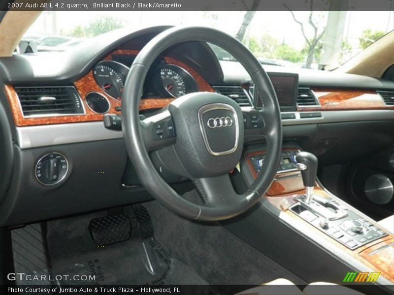 Brilliant Black / Black/Amaretto 2007 Audi A8 L 4.2 quattro