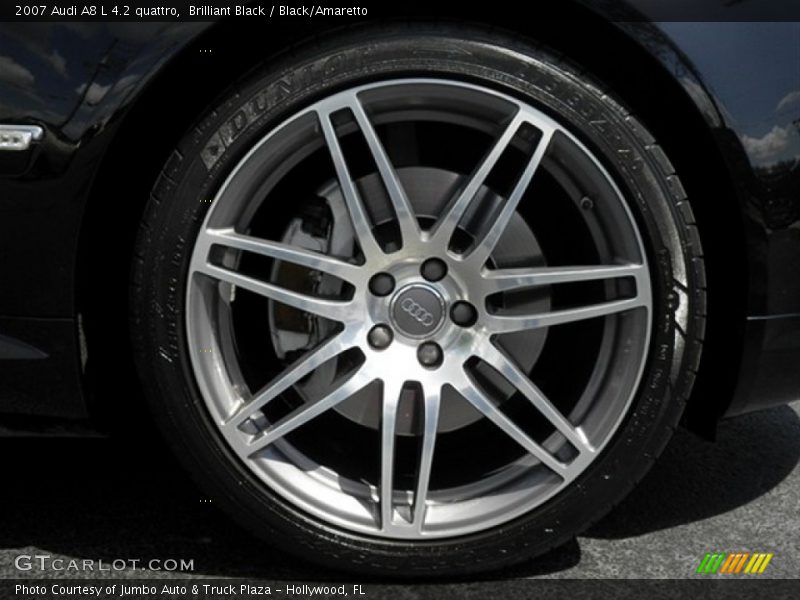 Brilliant Black / Black/Amaretto 2007 Audi A8 L 4.2 quattro
