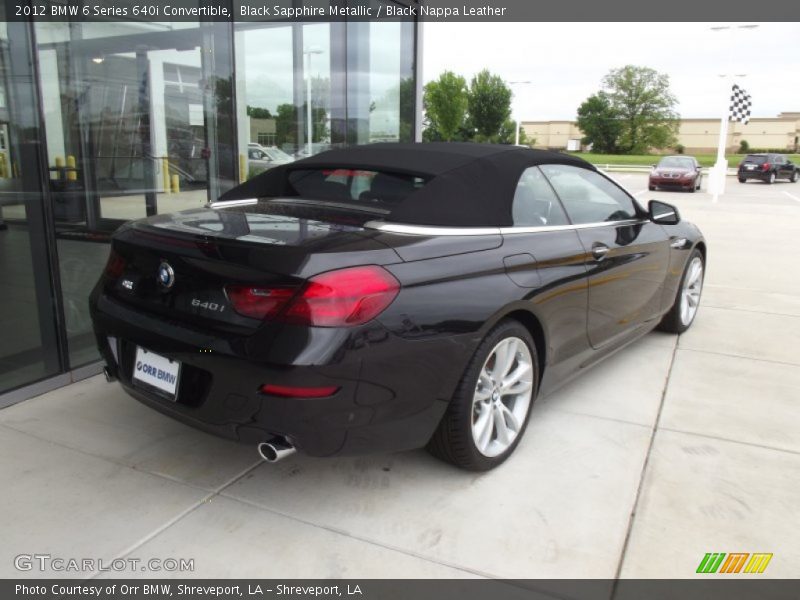 Black Sapphire Metallic / Black Nappa Leather 2012 BMW 6 Series 640i Convertible