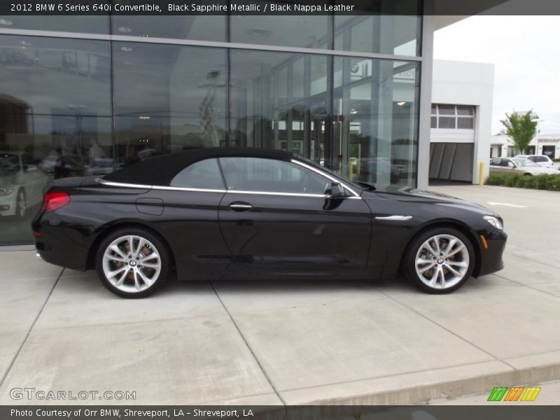 Black Sapphire Metallic / Black Nappa Leather 2012 BMW 6 Series 640i Convertible