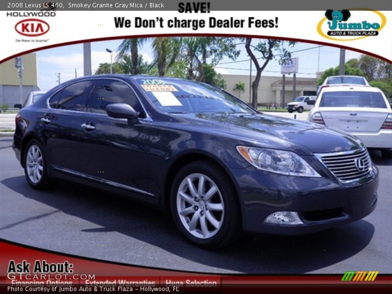 Smokey Granite Gray Mica / Black 2008 Lexus LS 460