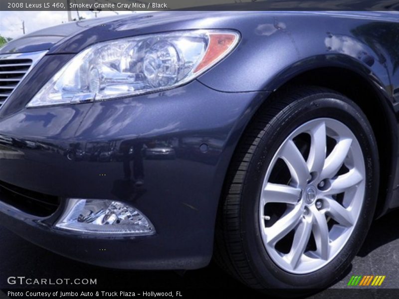 Smokey Granite Gray Mica / Black 2008 Lexus LS 460