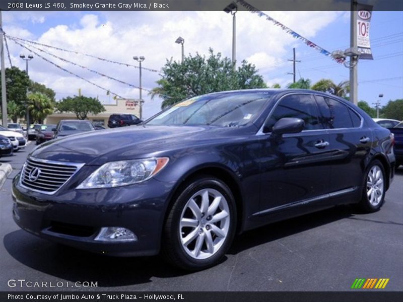 Smokey Granite Gray Mica / Black 2008 Lexus LS 460