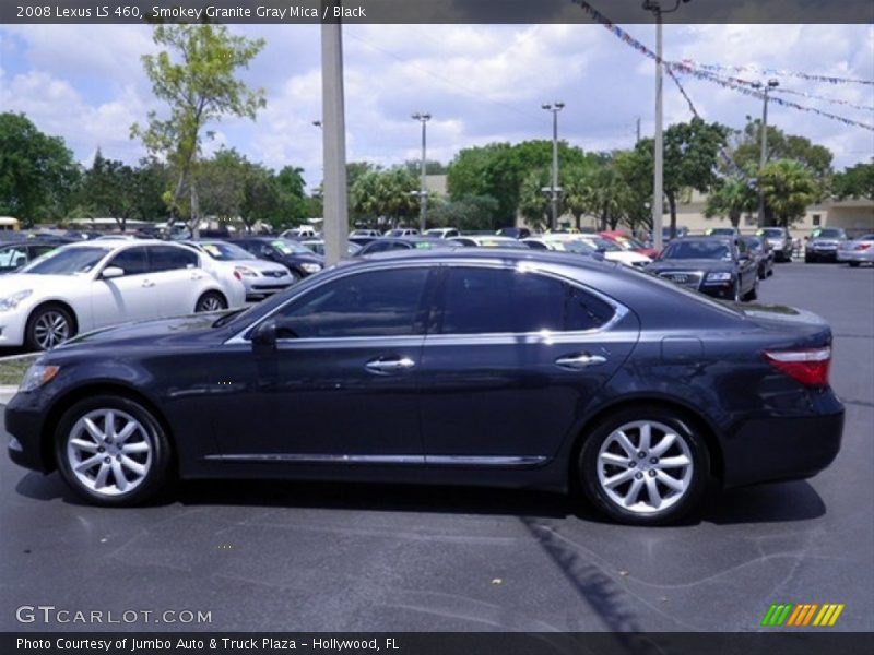 Smokey Granite Gray Mica / Black 2008 Lexus LS 460