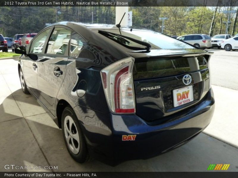 Nautical Blue Metallic / Bisque 2012 Toyota Prius 3rd Gen Two Hybrid