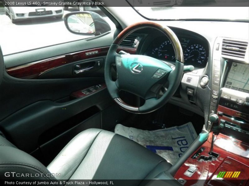 Smokey Granite Gray Mica / Black 2008 Lexus LS 460