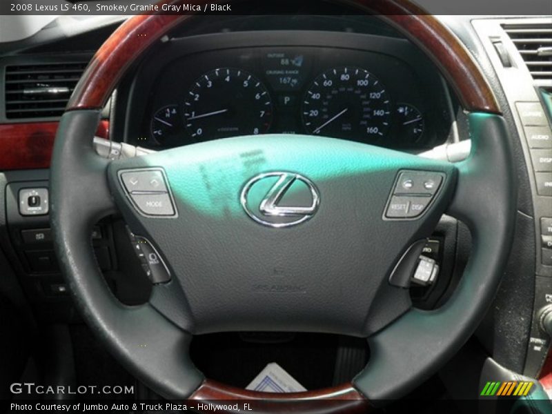 Smokey Granite Gray Mica / Black 2008 Lexus LS 460