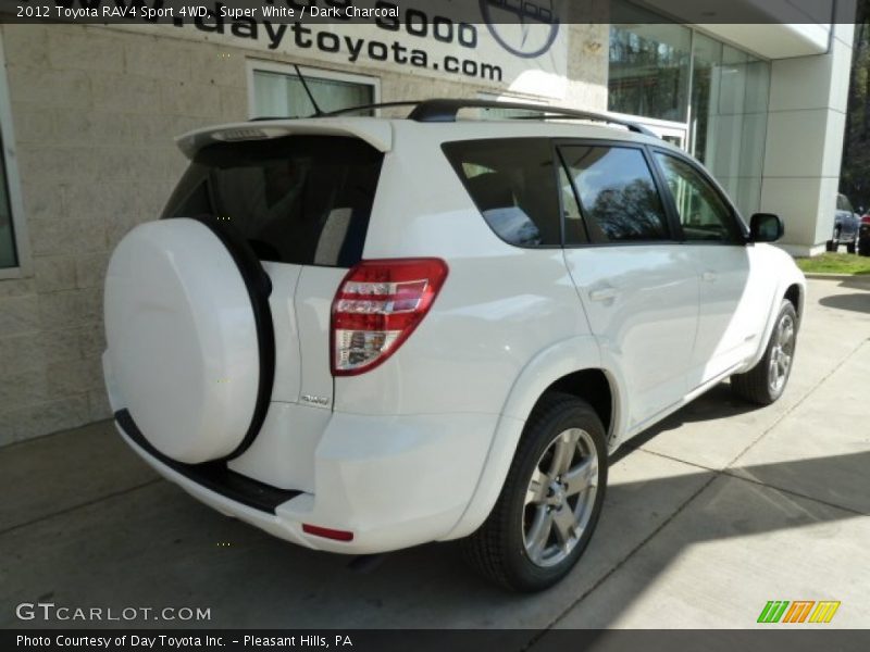 Super White / Dark Charcoal 2012 Toyota RAV4 Sport 4WD