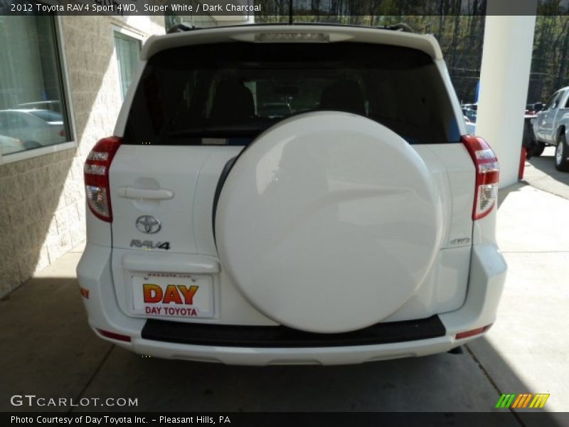 Super White / Dark Charcoal 2012 Toyota RAV4 Sport 4WD