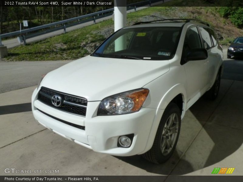 Super White / Dark Charcoal 2012 Toyota RAV4 Sport 4WD