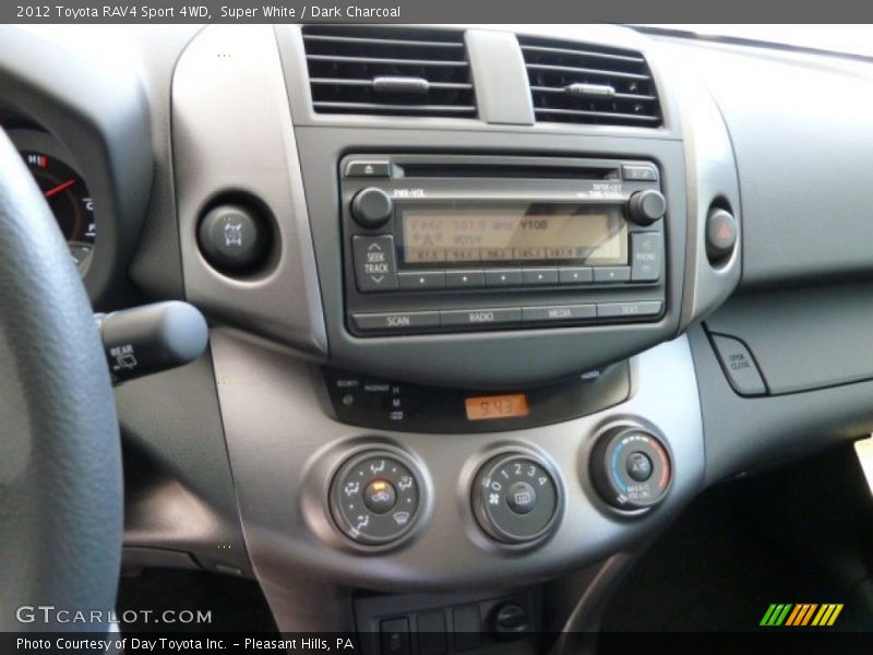 Super White / Dark Charcoal 2012 Toyota RAV4 Sport 4WD