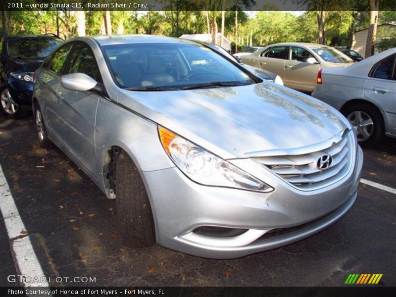 Radiant Silver / Gray 2011 Hyundai Sonata GLS