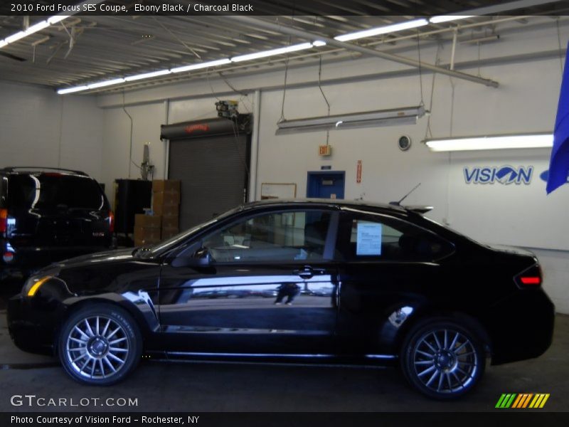 Ebony Black / Charcoal Black 2010 Ford Focus SES Coupe