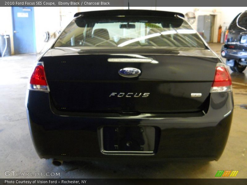 Ebony Black / Charcoal Black 2010 Ford Focus SES Coupe