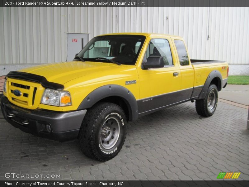 Screaming Yellow / Medium Dark Flint 2007 Ford Ranger FX4 SuperCab 4x4