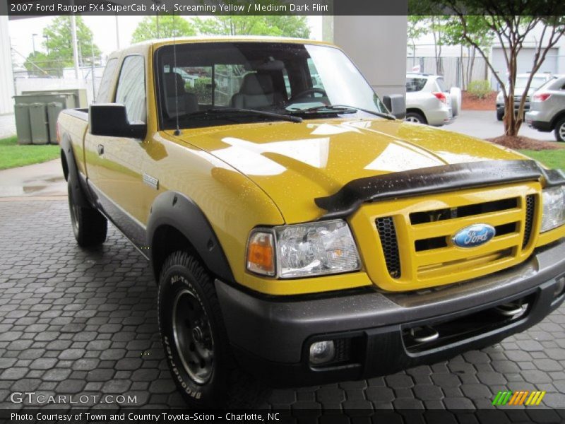 Screaming Yellow / Medium Dark Flint 2007 Ford Ranger FX4 SuperCab 4x4