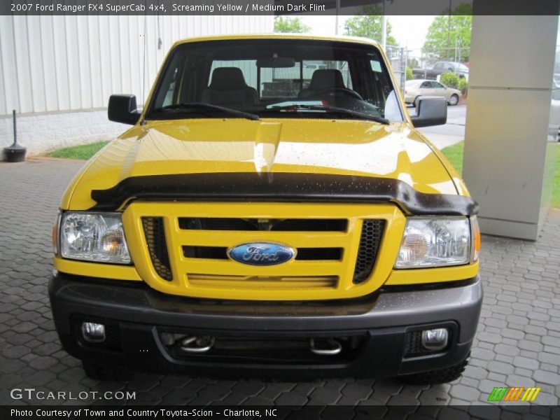 Screaming Yellow / Medium Dark Flint 2007 Ford Ranger FX4 SuperCab 4x4