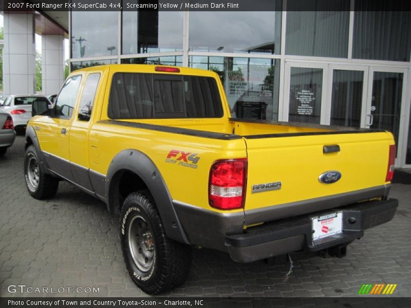Screaming Yellow / Medium Dark Flint 2007 Ford Ranger FX4 SuperCab 4x4