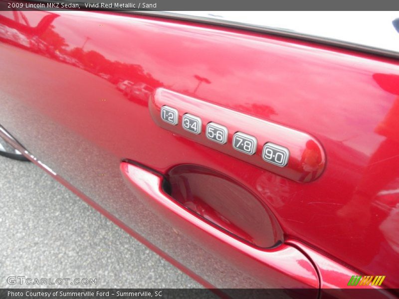 Vivid Red Metallic / Sand 2009 Lincoln MKZ Sedan