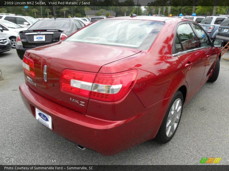Vivid Red Metallic / Sand 2009 Lincoln MKZ Sedan