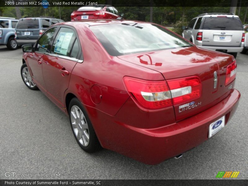 Vivid Red Metallic / Sand 2009 Lincoln MKZ Sedan