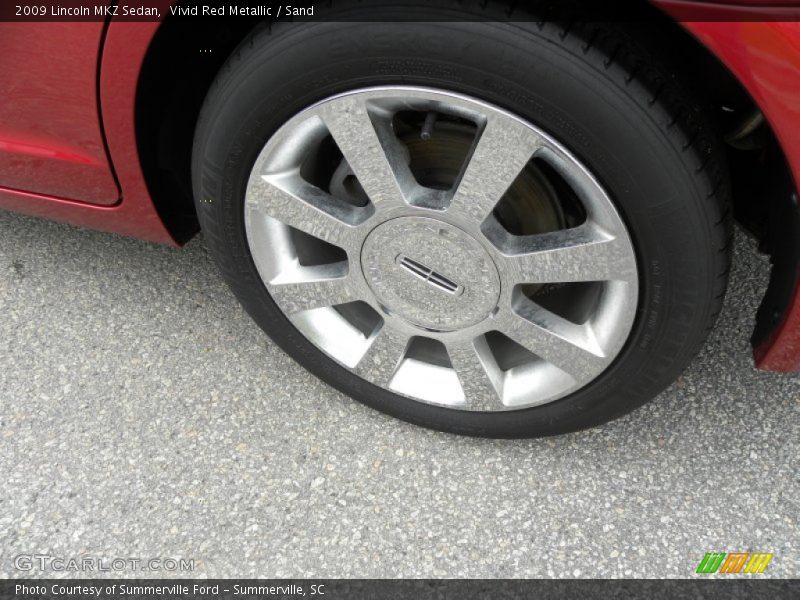 Vivid Red Metallic / Sand 2009 Lincoln MKZ Sedan