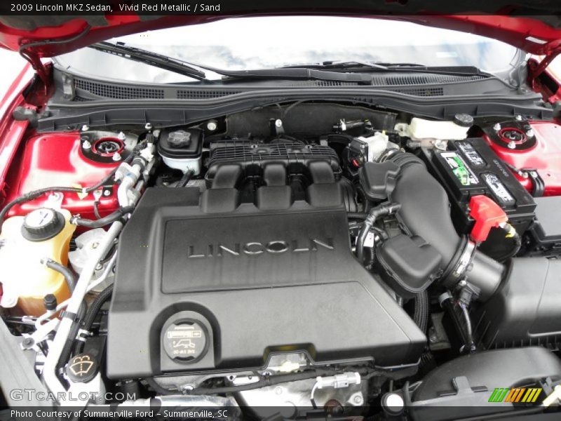 Vivid Red Metallic / Sand 2009 Lincoln MKZ Sedan