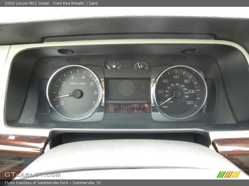 Vivid Red Metallic / Sand 2009 Lincoln MKZ Sedan