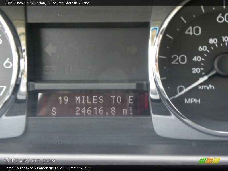 Vivid Red Metallic / Sand 2009 Lincoln MKZ Sedan