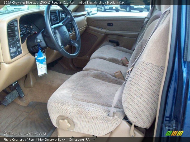 Indigo Blue Metallic / Medium Oak 1999 Chevrolet Silverado 1500 LS Regular Cab 4x4