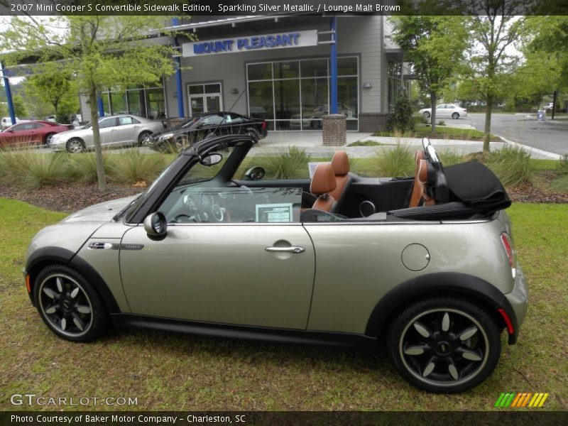 Sparkling Silver Metallic / Lounge Malt Brown 2007 Mini Cooper S Convertible Sidewalk Edition