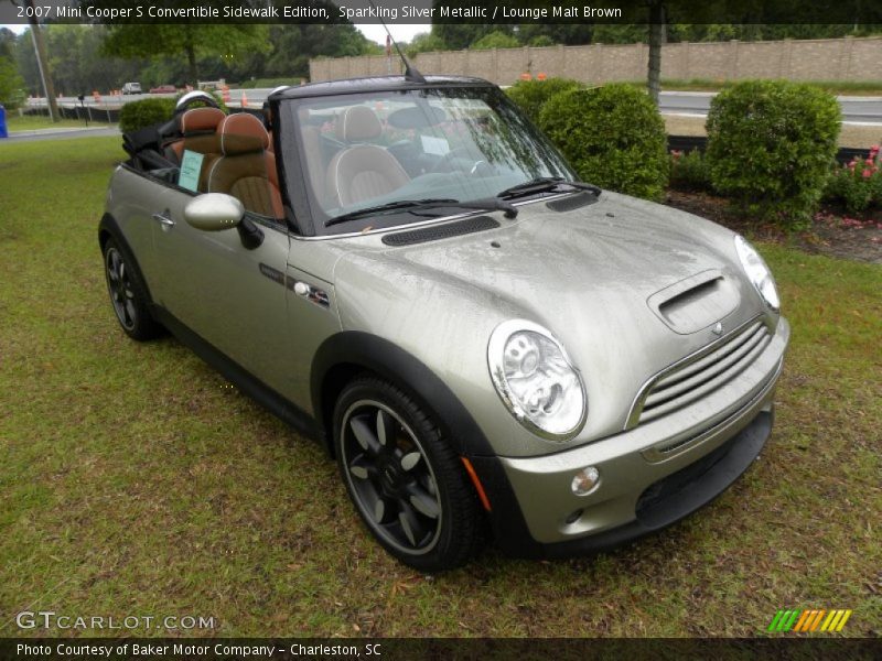 Sparkling Silver Metallic / Lounge Malt Brown 2007 Mini Cooper S Convertible Sidewalk Edition