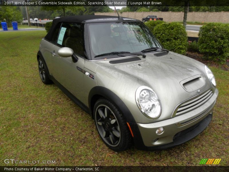 Sparkling Silver Metallic / Lounge Malt Brown 2007 Mini Cooper S Convertible Sidewalk Edition