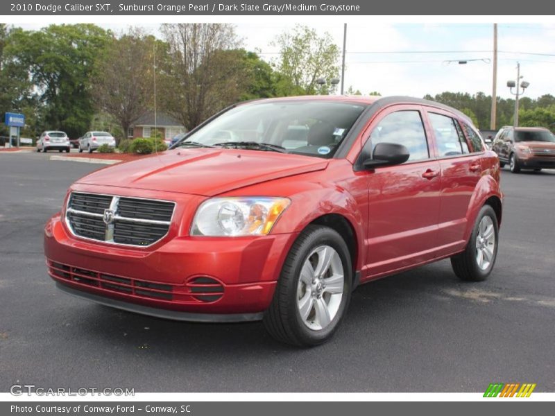 Sunburst Orange Pearl / Dark Slate Gray/Medium Graystone 2010 Dodge Caliber SXT