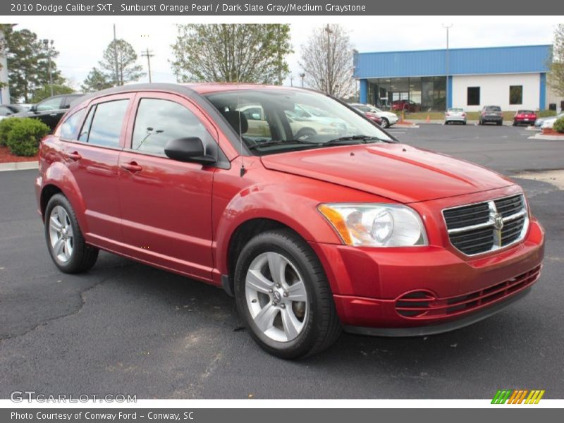 Sunburst Orange Pearl / Dark Slate Gray/Medium Graystone 2010 Dodge Caliber SXT