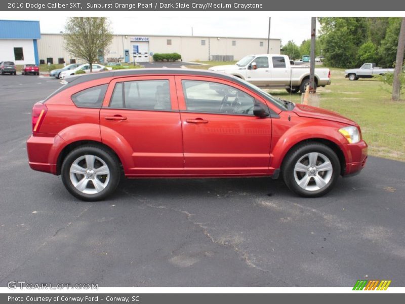 Sunburst Orange Pearl / Dark Slate Gray/Medium Graystone 2010 Dodge Caliber SXT
