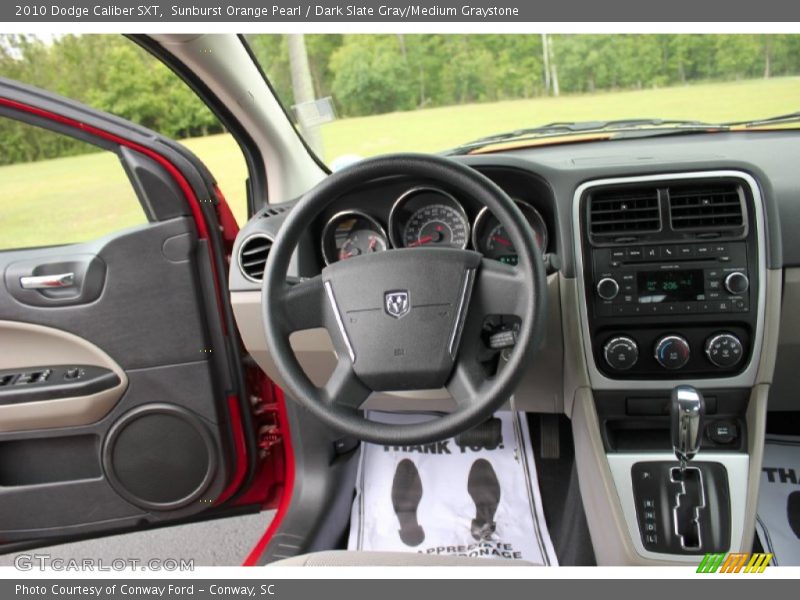 Sunburst Orange Pearl / Dark Slate Gray/Medium Graystone 2010 Dodge Caliber SXT