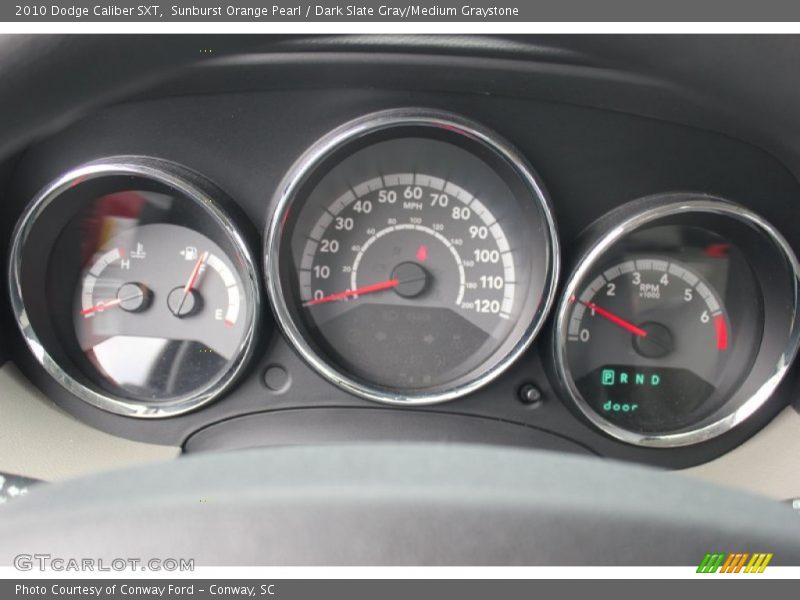Sunburst Orange Pearl / Dark Slate Gray/Medium Graystone 2010 Dodge Caliber SXT