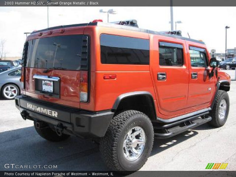 Sunset Orange Metallic / Black 2003 Hummer H2 SUV