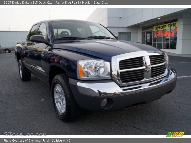 Patriot Blue Pearl / Medium Slate Gray 2005 Dodge Dakota SLT Quad Cab