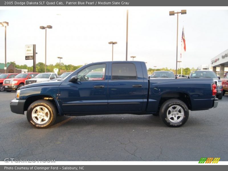 Patriot Blue Pearl / Medium Slate Gray 2005 Dodge Dakota SLT Quad Cab