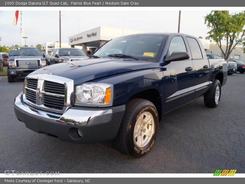 Patriot Blue Pearl / Medium Slate Gray 2005 Dodge Dakota SLT Quad Cab