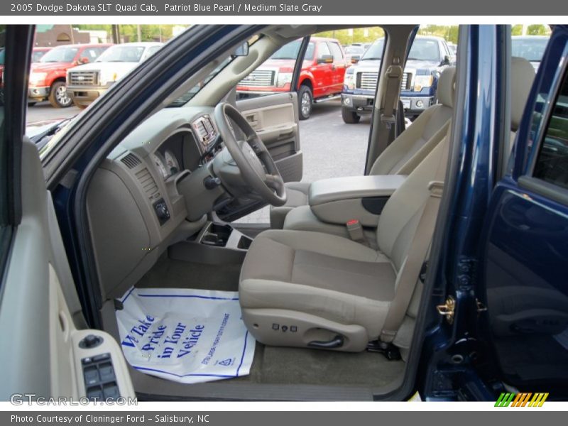 Patriot Blue Pearl / Medium Slate Gray 2005 Dodge Dakota SLT Quad Cab