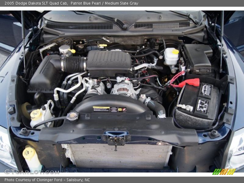 Patriot Blue Pearl / Medium Slate Gray 2005 Dodge Dakota SLT Quad Cab